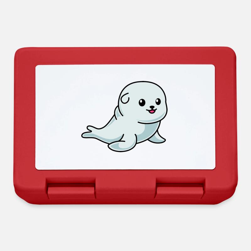 Seal Animal Comic - Lunchbox - red