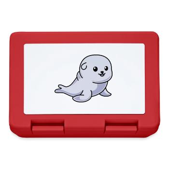 Seal Animal Comic - Lunchbox - red - Front