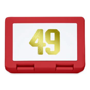 49 Zahl Trikot - Brotdose - Rot - Vorne