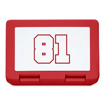 81 Number number - Lunchbox - red - Front