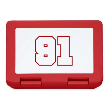 91 Number number - Lunchbox - red - Front