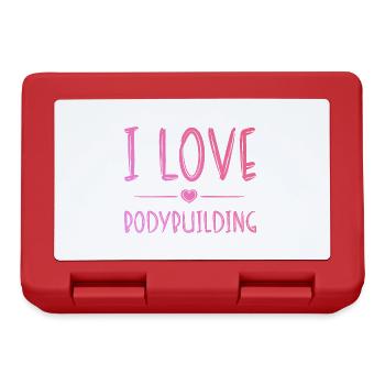 J’adore la musculation - Boîte à goûter - rouge - Devant