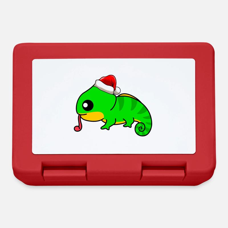 Caméléon Comic Christmas - Boîte à goûter - rouge