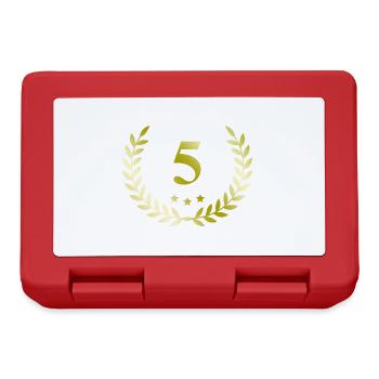 5 Number wreath - Lunchbox - red - Front