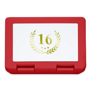16 Couronne numérique - Boîte à goûter - rouge - Devant