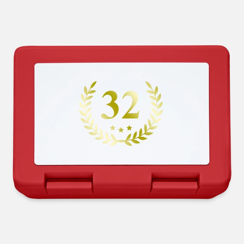 32 Couronne numérique - Boîte à goûter - rouge