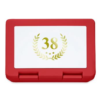 38 Number wreath - Lunchbox - red - Front