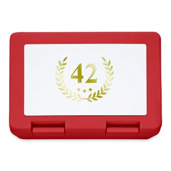 42 Couronne numérique - Boîte à goûter - rouge - Devant