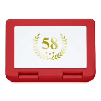 58 Couronne numérique - Boîte à goûter - rouge - Devant