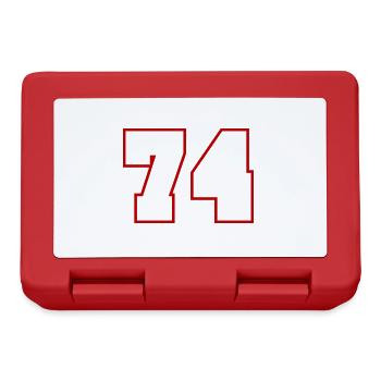 74 Numéro de numéro - Boîte à goûter - rouge - Devant
