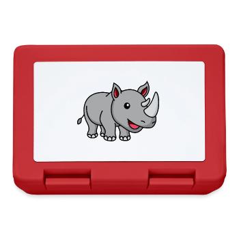 Nashorn Comic Tier - Brotdose - Rot - Vorne