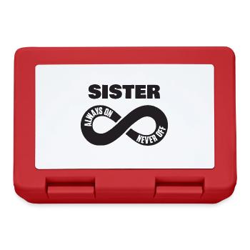 Sister Always On Never Off Sister Love Heart - Lunchbox - red - Front