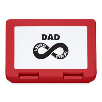 Papa toujours sur Never Off papa chemise fête des pères - Boîte à goûter - rouge - Devant