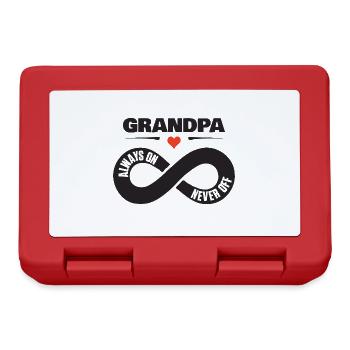 Grand-père toujours sur jamais hors cadeau de coeur de grand-père - Boîte à goûter - rouge - Devant