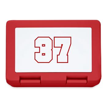 37 Numéro de numéro - Boîte à goûter - rouge - Devant