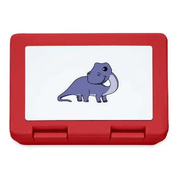 Dinosaur brontosaurus Comic - Lunchbox - red - Front