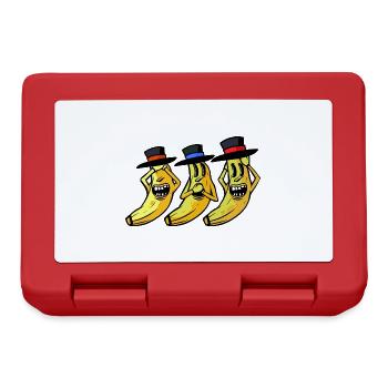 banana funny funny funny banana fruit fruit - Lunchbox - red - Front