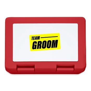 Team Groom Wedding Saying - Lunchbox - red - Front