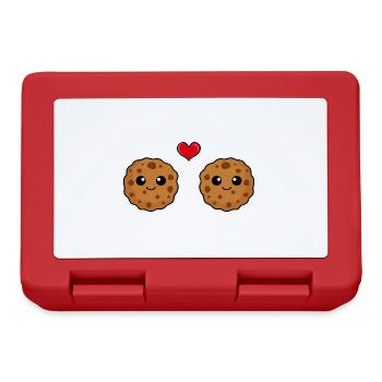 Cookies Comic Couple Amour - Boîte à goûter - rouge - Devant