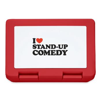 I love Stand-Up Comedy Herz Shirt - Brotdose - Rot - Vorne