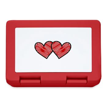 Heart Love - Lunchbox - red - Front