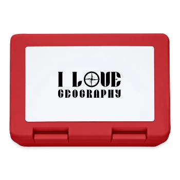 I Love Geography GeographEr Geography - Lunchbox - red - Front