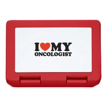 I love my Oncologist Heart Shirt - Lunchbox - red - Front