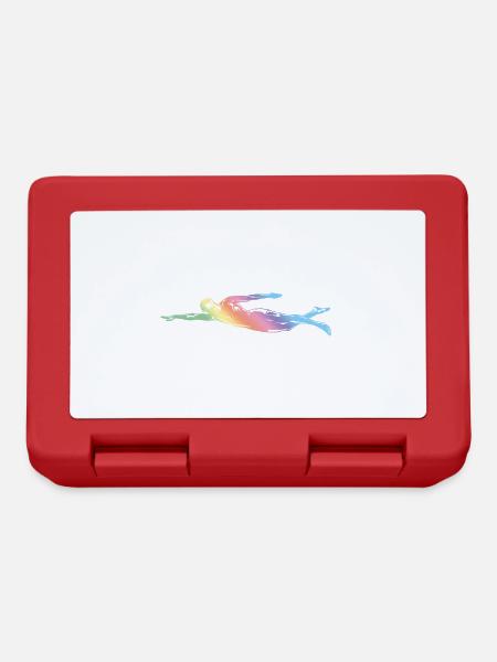 Silhouette de natation - Boîte à goûter - rouge