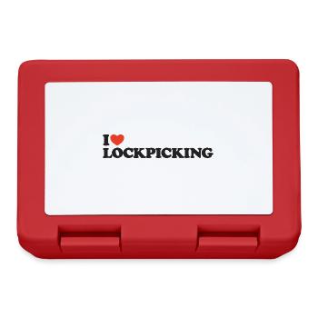 I love Lockpicking Heart Shirt - Lunchbox - red - Front