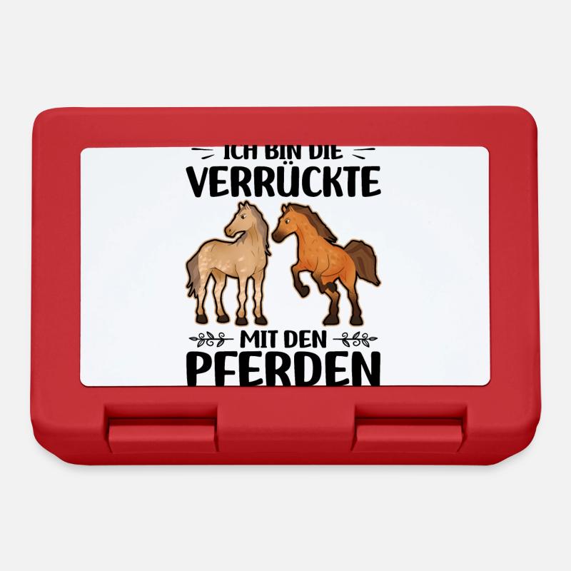 Pferde - Brotdose - Rot
