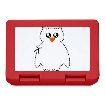 Cute scissors owl - Brotdose - Rot - Vorne