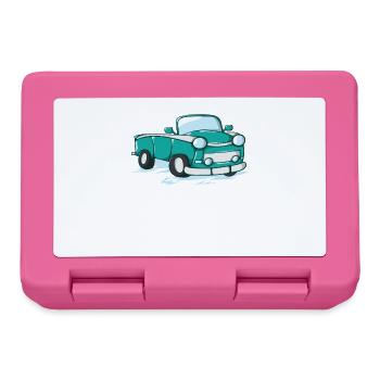 Auto Trabi en bande dessinée - Boîte à goûter - rose - Devant