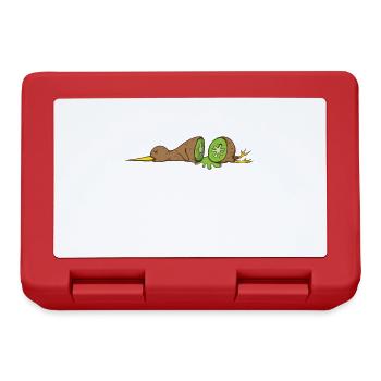 Oiseau kiwi coupé comme un kiwi - Boîte à goûter - rouge - Devant
