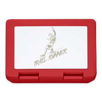 Trail runner jogging on the mountain - Lunchbox - red - Front