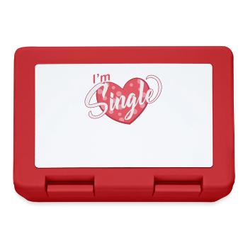 I´m single with heart, ready for flirts - Lunchbox - red - Front