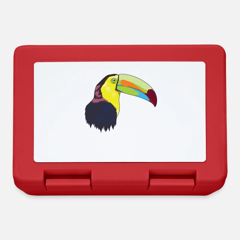Toucan (Toucan) oiseau toucan - Boîte à goûter - rouge