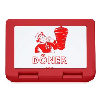 Döner Kebap Vintage retro Fast Food Berlin Klassik - Brotdose - Rot - Vorne