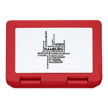 Hamburger Bezirke - Deutschland Souvenir Hamburg - Brotdose - Rot - Vorne