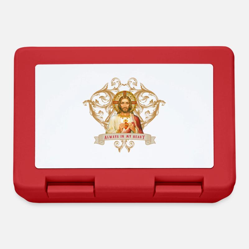 Jesus Christus, Christen-Liebe, Glaube - Brotdose - Rot