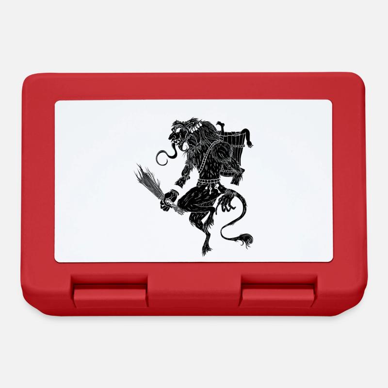 Krampus Teufel Brauch Weihnachten Geschenkidee - Brotdose - Rot