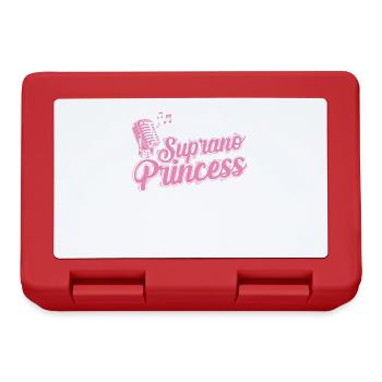 Gesangs Prinzessin am Microphone Suprano Princess - Brotdose - Rot - Vorne