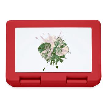 Skull Skull, Yin and Yang Skull, Yin-Yang - Lunchbox - red - Front