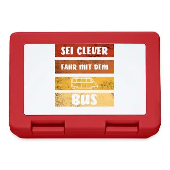 Be Clever Driving By Bus I Retro Bus Driver Car - Lunchbox - red - Front