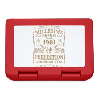 Millésime Fabriqué En 1981 Vieilli à La Perfection - Boîte à goûter - rouge - Devant