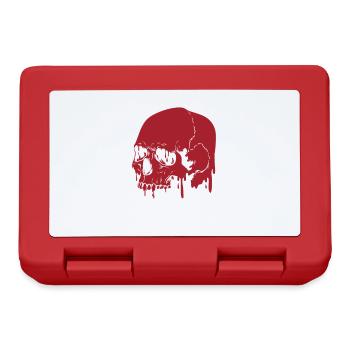 Skull Street Art Graffiti Spray Art - Lunchbox - red - Front