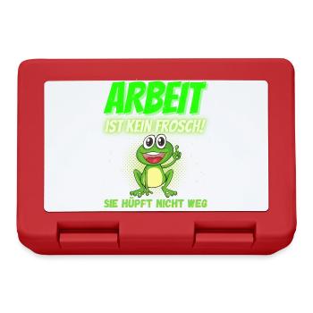 Arbeit ist kein Frosch! Sie hüpft nicht weg - Brotdose - Rot - Vorne