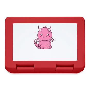 little baby dragon mythical creature fairy tale - Lunchbox - red - Front