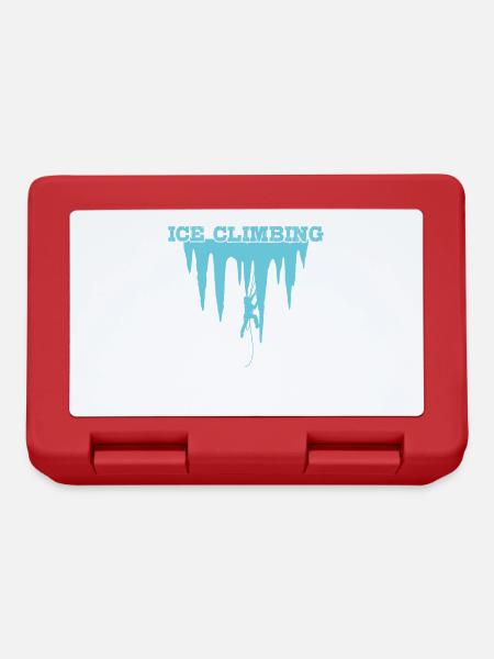 Ice Climbing Extremsport Eisklettern - Brotdose - Rot