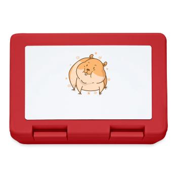 niedlicher Hamster Nagetier Haustier - Brotdose - Rot - Vorne