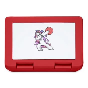 Dabbing Einhorn Frisbee Golf Bangin' Chains - Brotdose - Rot - Vorne